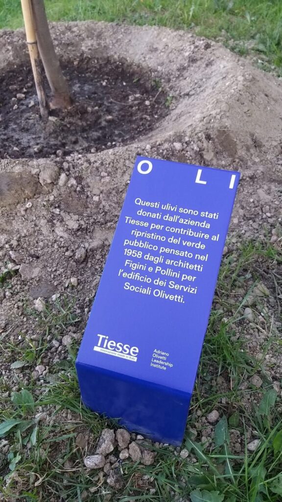 Tiesse partecipa all’iniziativa “Piantare alberi, raccogliere libri”, organizzata da OLI – Adriano Olivetti Leadership Institute.  Sabato 9 aprile si è tenuta l’inaugurazione dell’iniziativa e Tiesse ha donato 2 ulivi per la rigenerazione degli spazi verdi degli edifici degli ex Servizi Sociali e Biblioteca Olivetti in Via Jervis 24 a Ivrea.  Durante il pomeriggio, oltre ai festeggiamenti per i nuovi alberi piantati, è stata proposta una tavola rotonda sul tema del valore sociale/emancipativo/terapeutico de