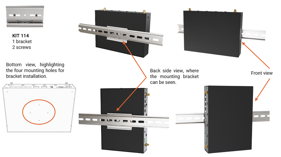 Levanto 5218 - Din rail mounting with KIT114