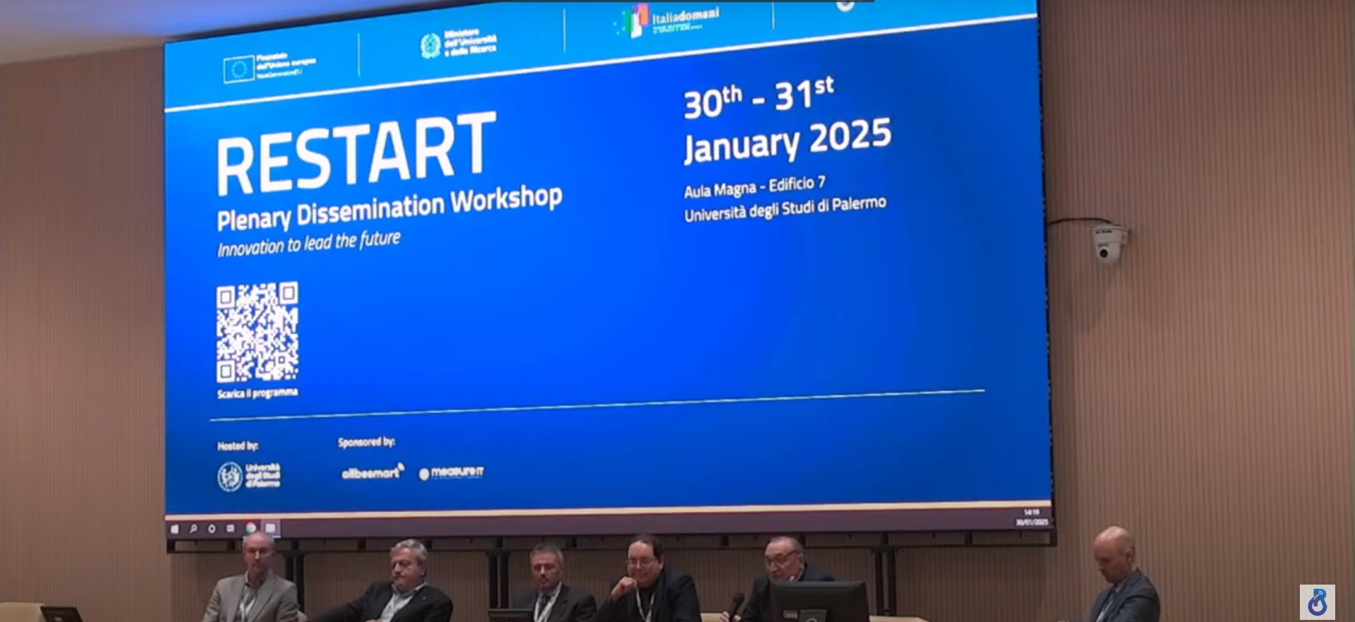 Immagine dal RESTART Plenary Dissemination Workshop Palermo 2025